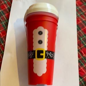 Santa decor travel cups set of 2 NWT